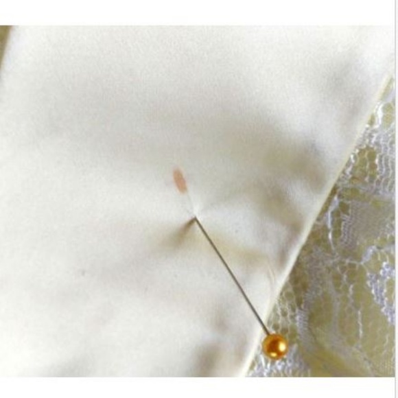 Vintage 60s Lace Cocktail Gown Prom Dress Yellow S - Picture 8 of 8